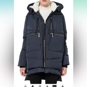 Orolay down jacket in navy. Amazon trend